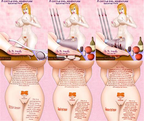 Cattle Girl Adventure Escaping Fate Book Cover And Backside By MrFriendly Hentai Foundry