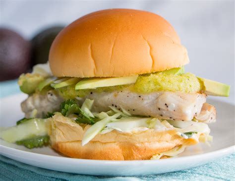 Grilled Fish Sandwich with Avocado - Martin's Famous Potato Rolls and ...