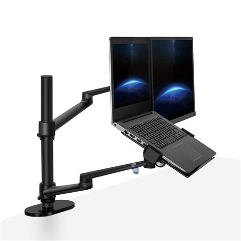 Thingy Club Dual Arm Monitor & Laptop Mount, Desk Mount Stand for up t