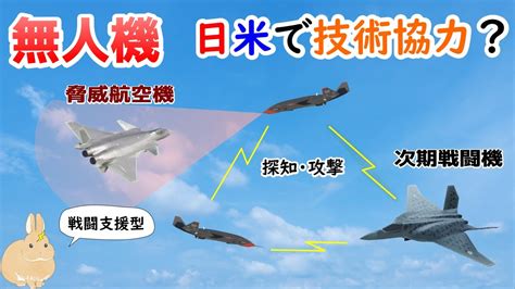 戦闘機支援の無人機開発、日米で技術協力？（次期戦闘機 F 3） Youtube