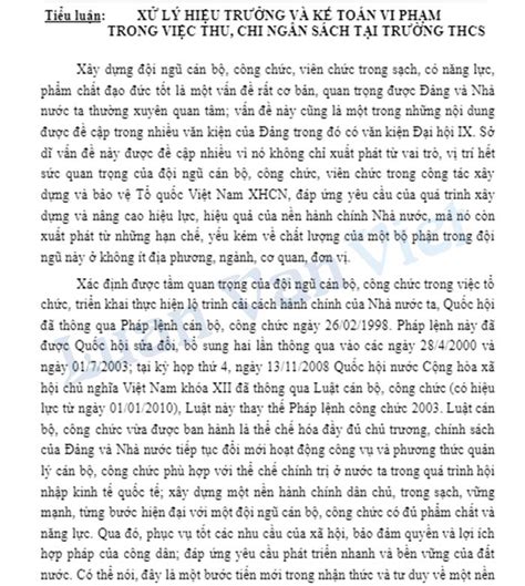 Tiểu Luận Quản Lý Nhà Nước Ngạch Chuyên Viên Bộ 20 đề Tài 10 Mẫu