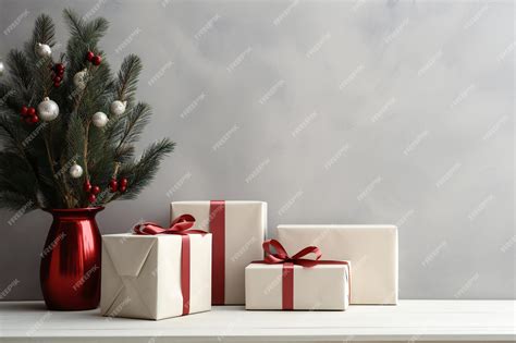 Premium Photo | Christmas gifts background photos