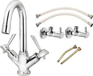 Mapson Aqua Center Hole In Mixer Faucet Piece AngleValve With Wall Flange CP Nut Hot