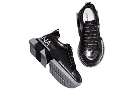 דולצ ה וגבאנה D G Shoes Selver Black White MALLSHOES קניון