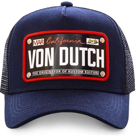 Von Dutch California Plate Cal Navy Blue Trucker Hat Caphunters