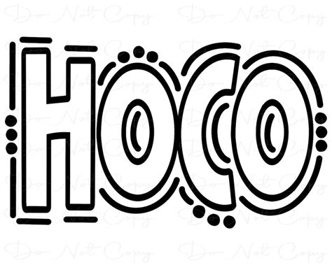 HOCO Doodle Word Sublimation PNG Digital Artwork Clip Art - Etsy