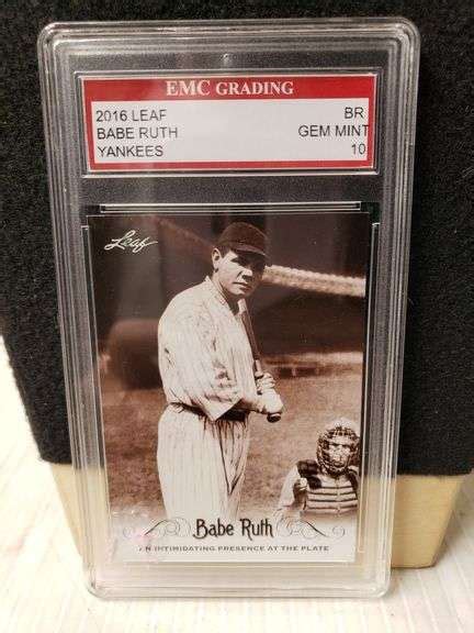 2016 Leaf Babe Ruth Yankees Graded Baseball Card Trice Auctions