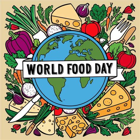 World Food Day Celebration Culinary Diversity Premium AI Generated Vector