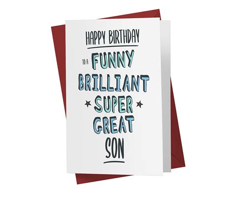 Buy Karto Sweet And Funny Birthday Card For Son Large X