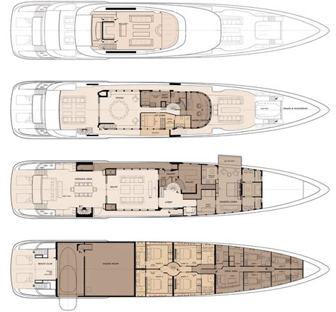 Yachts Floor Plans - Three Boat Layouts