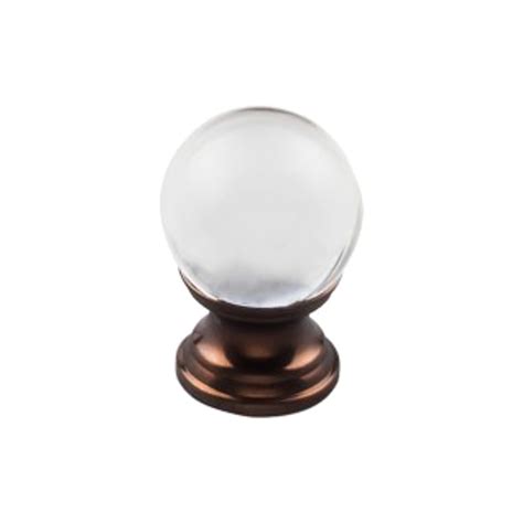 Get Top Knobs Tk840orb Clarity Glass Round Knob 1 Oil Rubbed Base