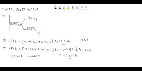 SOLVED Calculate The Crystal Field Stabilization Energy For A D 8 Ions