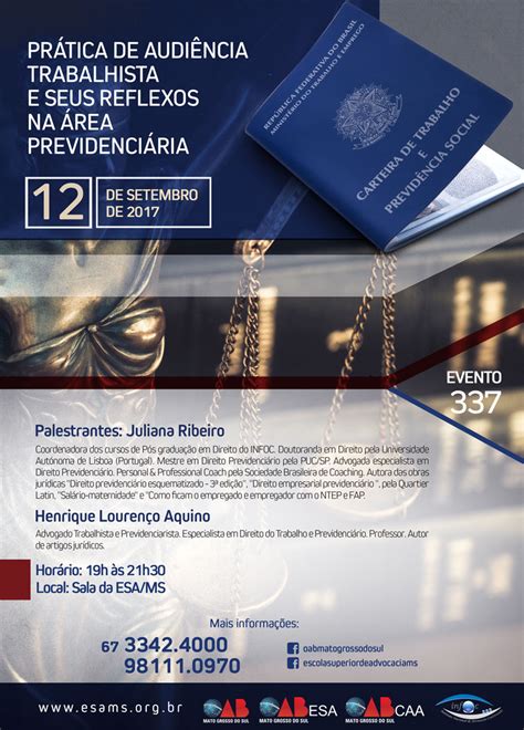 Curso De Prática Trabalhista E Previdenciária Acontece Hoje Na Esams