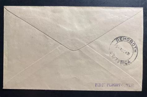 1931 WINDHOEK SOUTH West Africa Airmail First Flight Cover FFC To