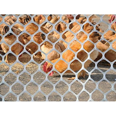 V Protek Plastic Poultry Fence 4x15ft High Strength Poultry Netting Chicken Racoons Gophor