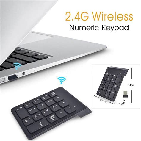 Wireless 2.4G Mini USB 18 Keys Number Pad Numeric Keypad Keyboard For ...