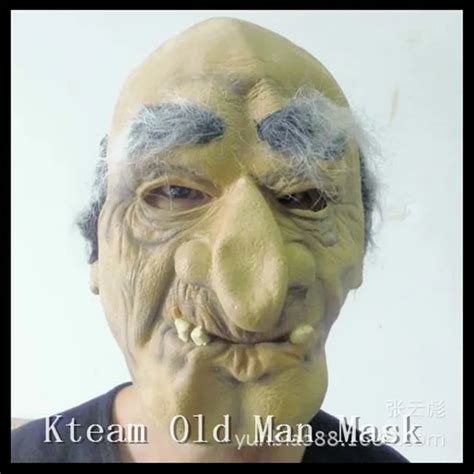 Hot Old Man Rubber Latex Mask Bald Wrinkled Adult Halloween Face Masks