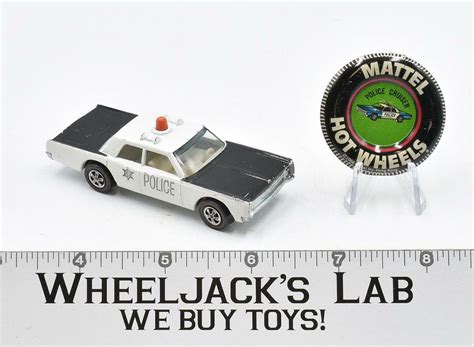 Police Cruiser With Button 1969 Redline Hot Wheels Mattel Vintage RL Wheeljack S Lab