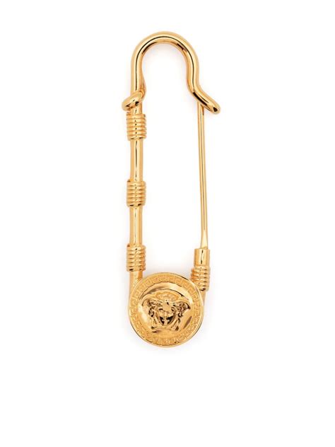 Versace Medusa Safety Pin Brosche Farfetch