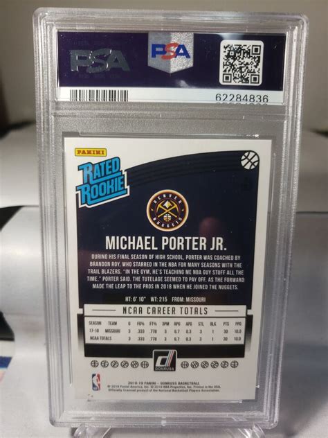 PSA 10 GEM MINT 2018 19 PANINI DONRUSS YELLOW FLOOD R R SP MICHAEL