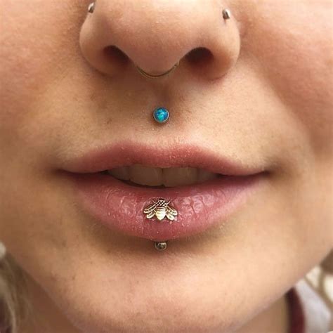 Medusa And Vertical Labret Piercing