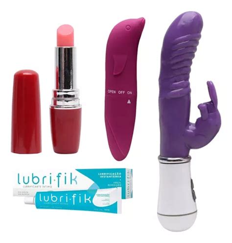 Vibrador Feminino Clit Ris E Ponto G Vagina Golfinho Batom Cor Roxo