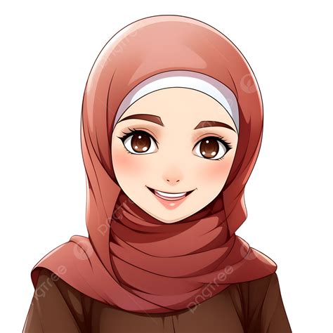 이슬람 Hijabi 귀여운 소녀 캐릭터 스티커 히잡 소녀의 캐릭터 스티커 귀여운 Hijabi 소녀 이슬람교도 Png