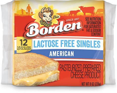 Lactose Free American Singles - Borden Cheese