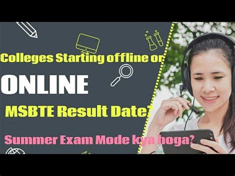 Msbte Result Date Colleges Offline Or Online Summer Exam Mode Kya