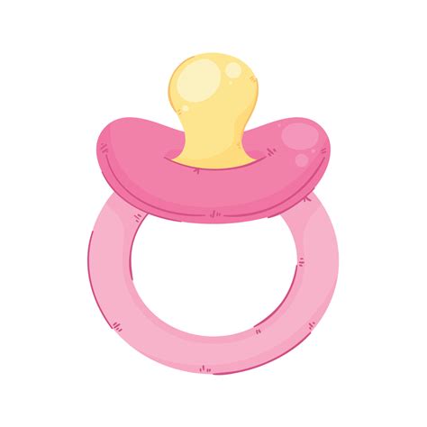 baby pink pacifier 16926805 Vector Art at Vecteezy