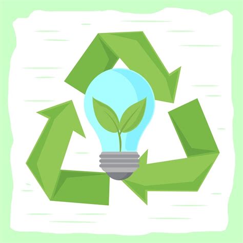 Reciclaje y energía sostenible Vector Premium