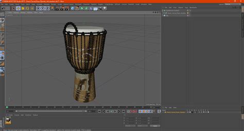 Hand Carved Rope Djembe 3D Model 39 3ds Blend C4d Fbx Max Ma