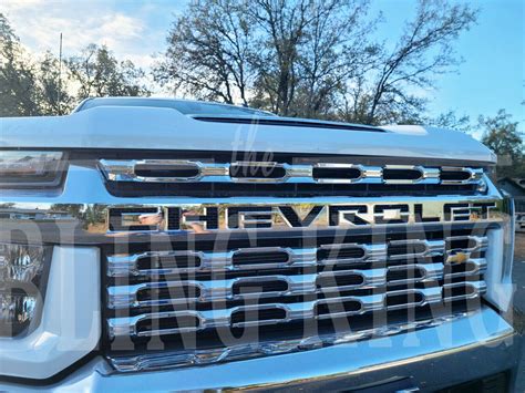 Chevy Silverado Hd Chrome Grille Insert Grill Overlay Lt