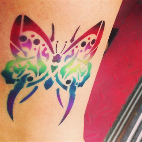 Rainbow butterfly tattoo | Tatoo