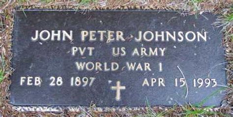 John Peter Johnson Find A Grave Memorial