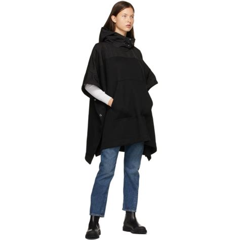 Moncler Black Poncho Hoodie Moncler