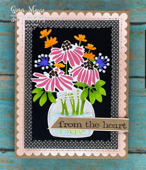 Flower Jar Die Gina Marie Designs Scrapbook Outlet Gina Marie Designs