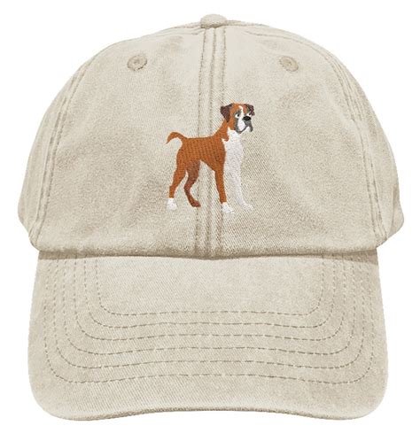 Boxer Dog Baseball Cap Boxer Hat Embroidered Boxer Dog Blue Panda