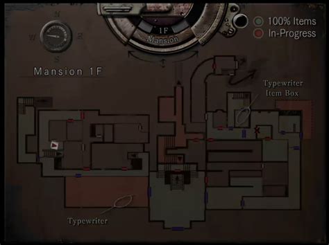 Resident Evil Remake Mansion Map