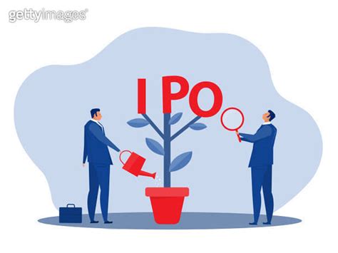 Businessman Water The Plants With Ipo Initial Public Offering People