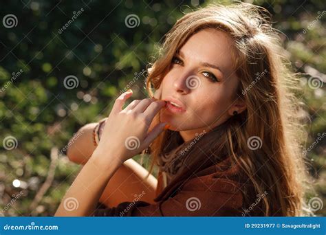 Beautiful Girl Finger On Lips Stock Image Image Of Beautiful Young 29231977