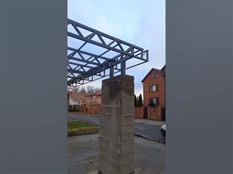 Собрали каркас навеса - YouTube