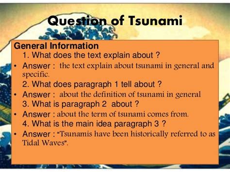 Explanation Text About Tsunami