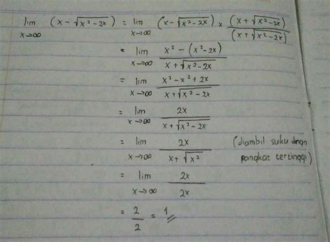 Contoh Soal Limit Tak Hingga Bentuk Akar Dan Pecahan Contoh Soal Dan