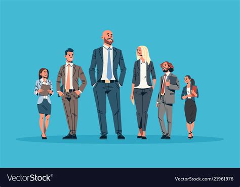 Business people team leader leadership concept Vector Image