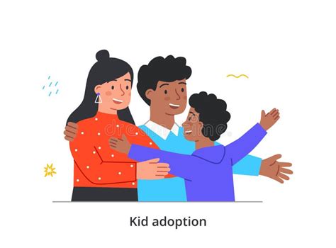 Kid Adoption Concept Stock Vector Illustration Of Cheerful 235584448