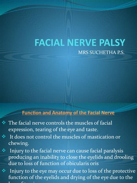 Facial Nerve Palsy Pdf Human Anatomy Neurological Disorders