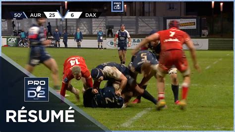 Pro D Saison J R Sum Stade Aurillacois Us Dax Vid O