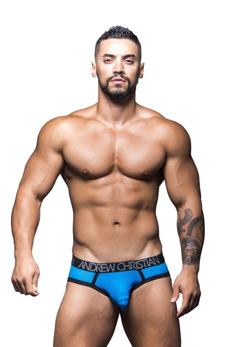 Andrew Christian Almost Naked Collection Electric Blue Color Soccer