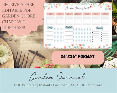 Garden Planner Printable Gardening Journal Planting Calendar Seed ...